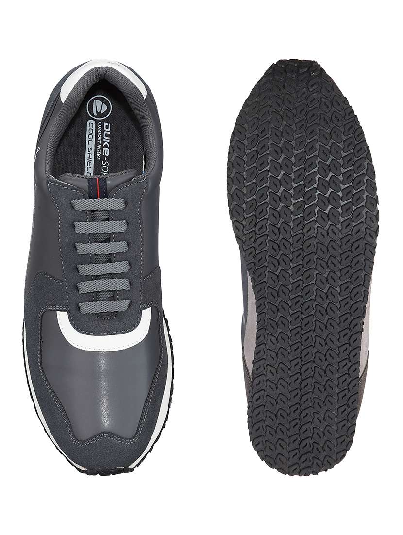 mens grey lace up sport shoe - 18520276 -  Standard Image - 3