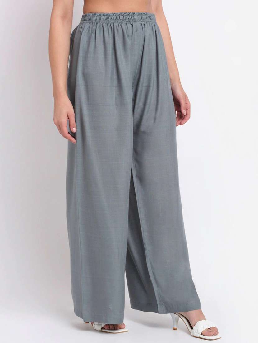 pack of 2 solid flared palazzo - 18520510 -  Standard Image - 3