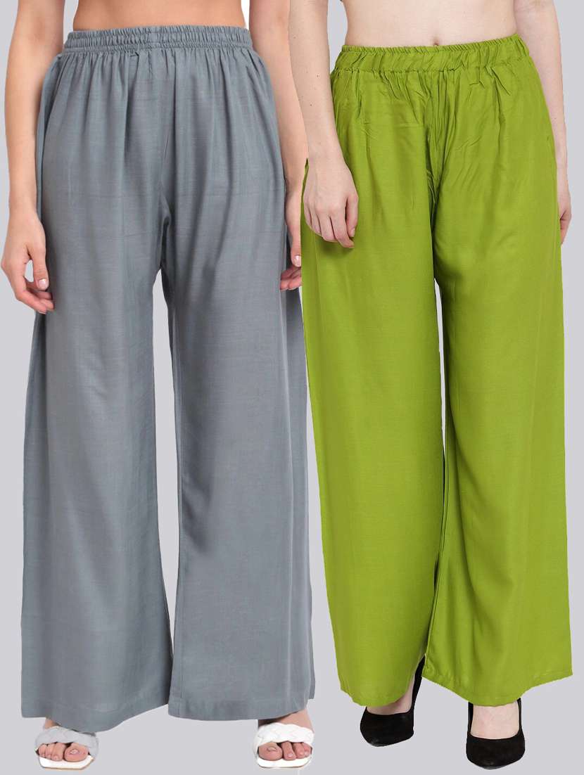 pack of 2 flared palazzos 