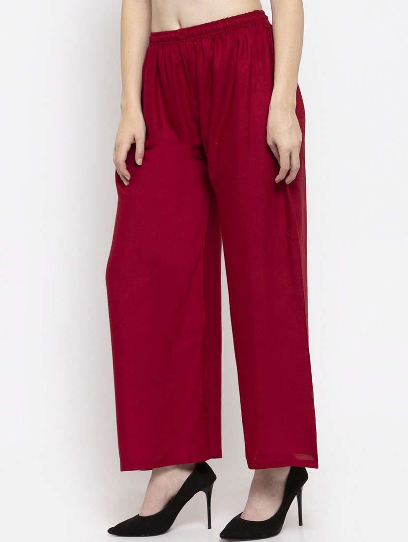 pack of 2 solid flared palazzo - 18520535 -  Standard Image - 3
