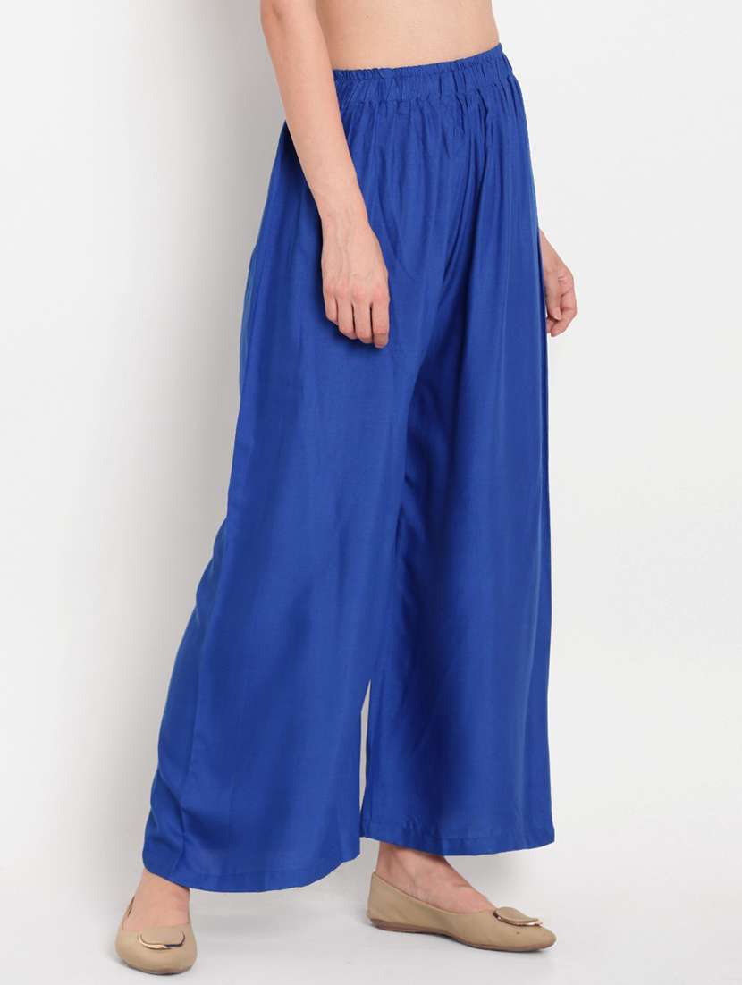 pack of 2 solid flared palazzo - 18520539 -  Standard Image - 3