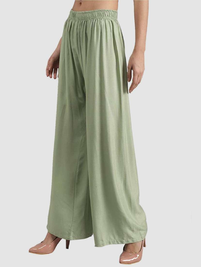 pack of 2 solid flared palazzo - 18520545 -  Standard Image - 3