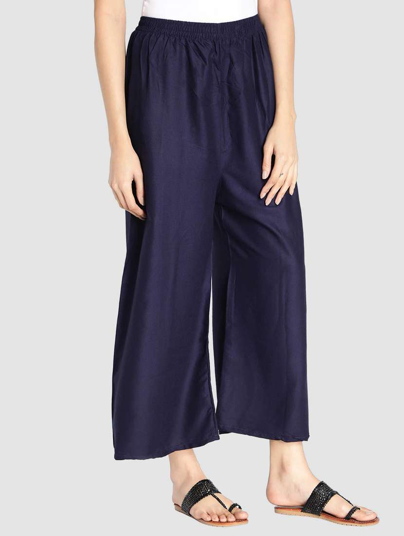 pack of 2 solid flared palazzo - 18520546 -  Standard Image - 3