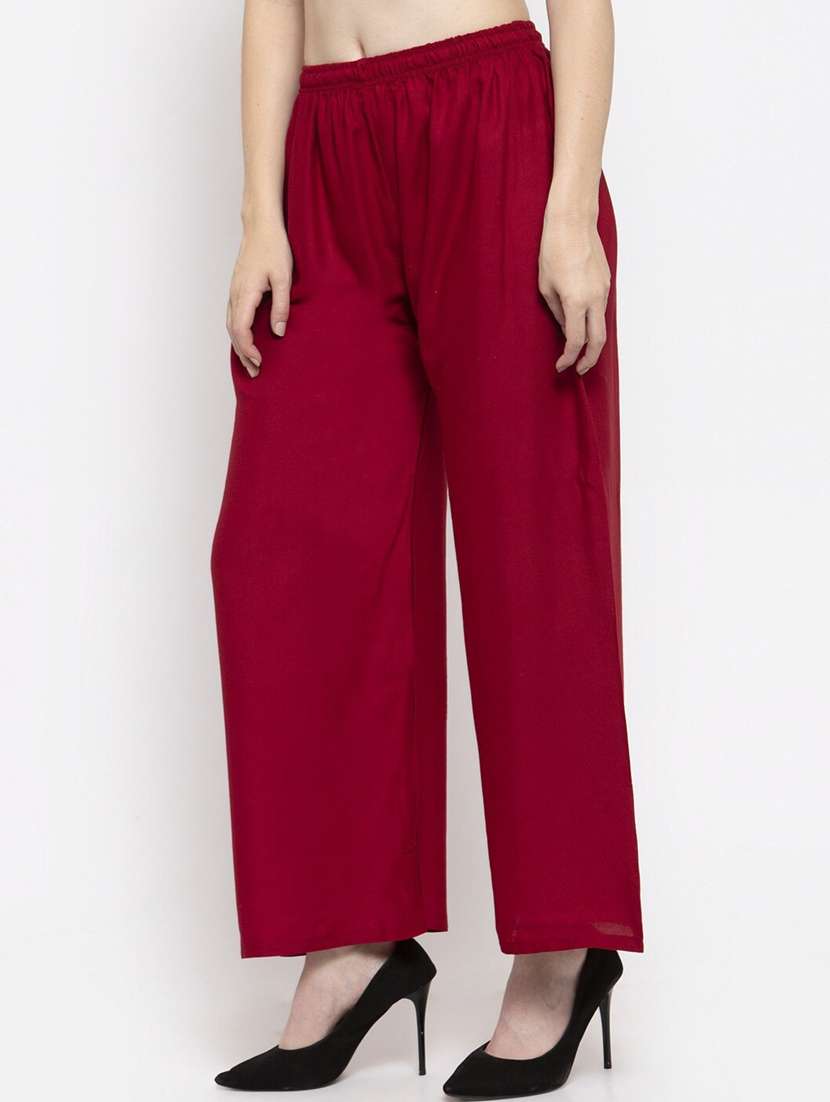 pack of 2 solid flared palazzo - 18520553 -  Standard Image - 3