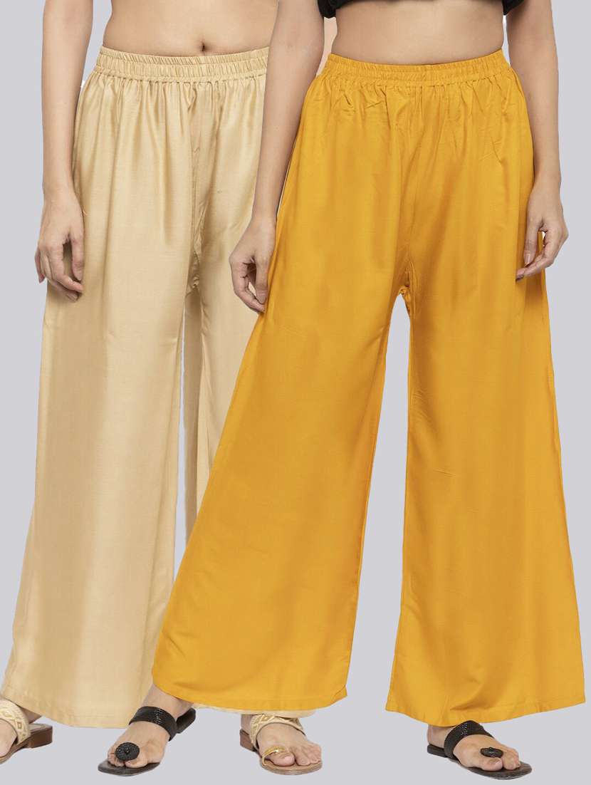 pack of 2 flared palazzos 