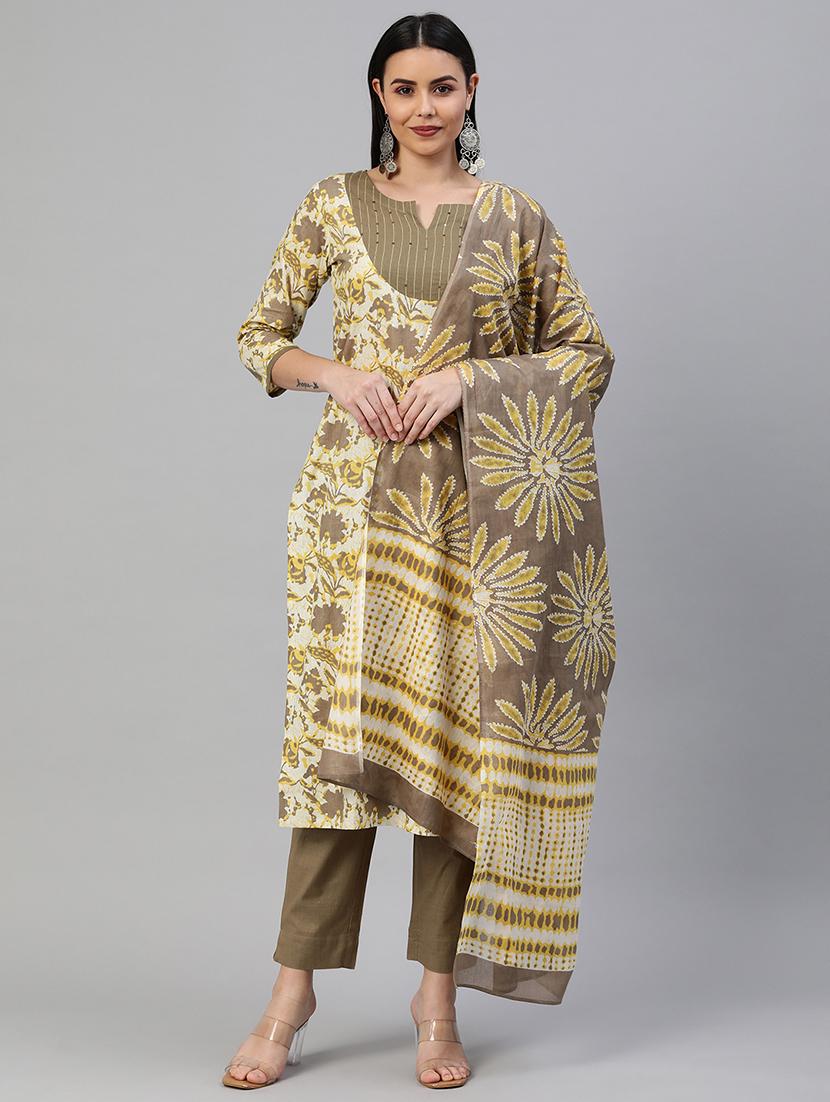 floral kurta pant set with dupatta  - 18520598 -  Zoom Image - 0