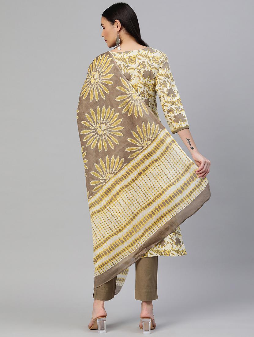 floral kurta pant set with dupatta - 18520598 - Standard Image - 3