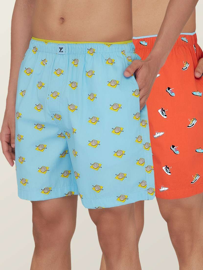 pack of 2 printed cotton boxer