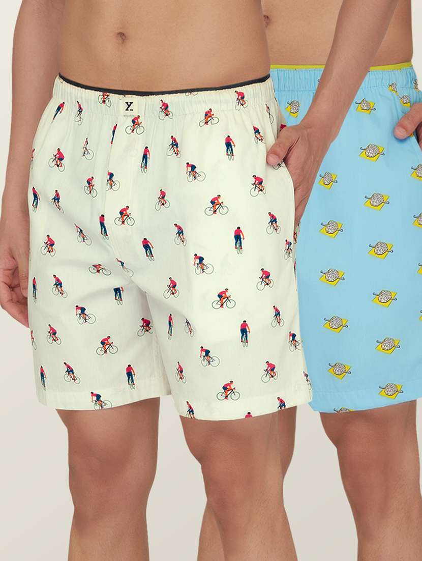 pack of 2 printed cotton boxer