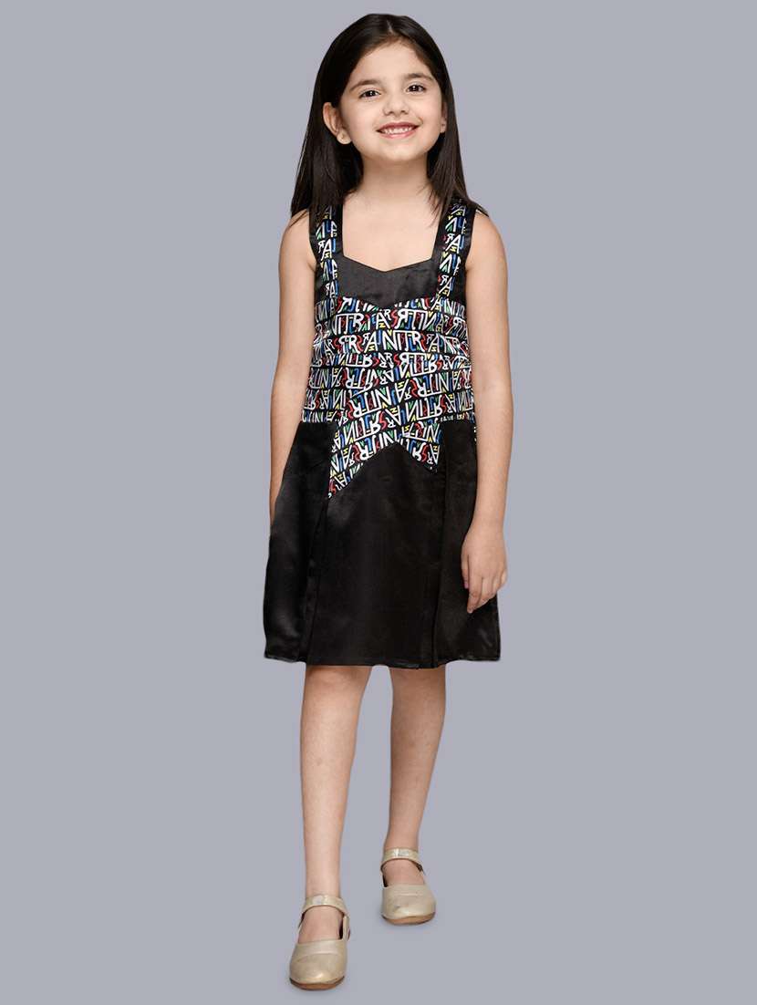 girls sweetheart neck sleeveless frock