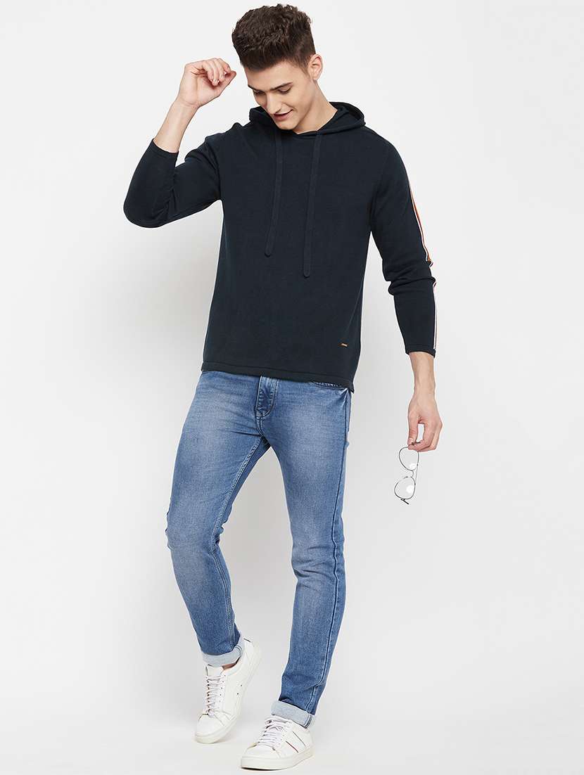navy blue hooded pullover - 18522551 -  Standard Image - 3