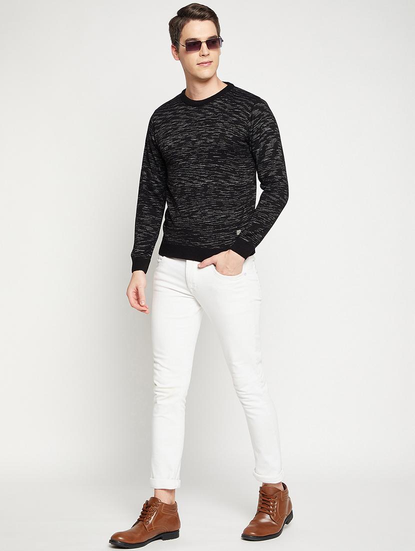 black self designed pullover - 18522555 - Standard Image - 3