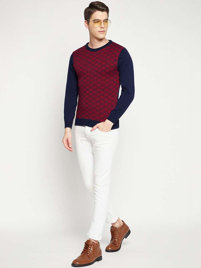 red geometric pullover - 18522562 -  Standard Image - 3