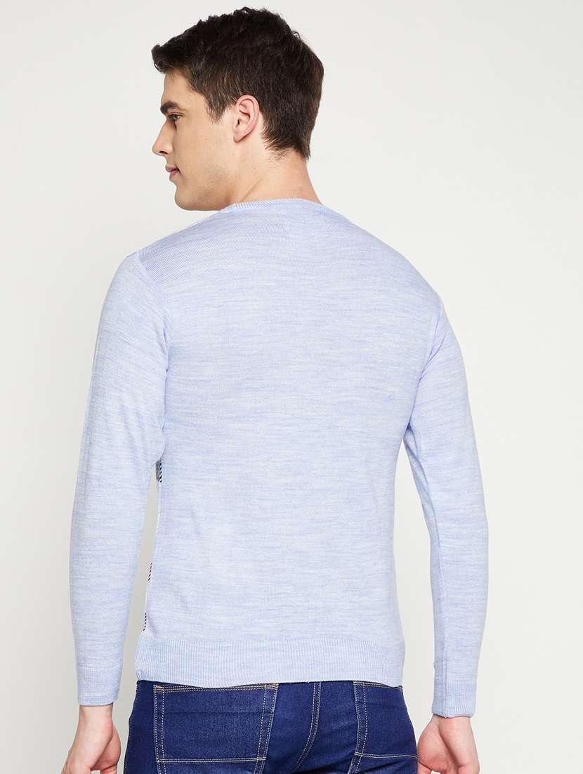 maroon self designed pullover - 18522567 -  Standard Image - 3