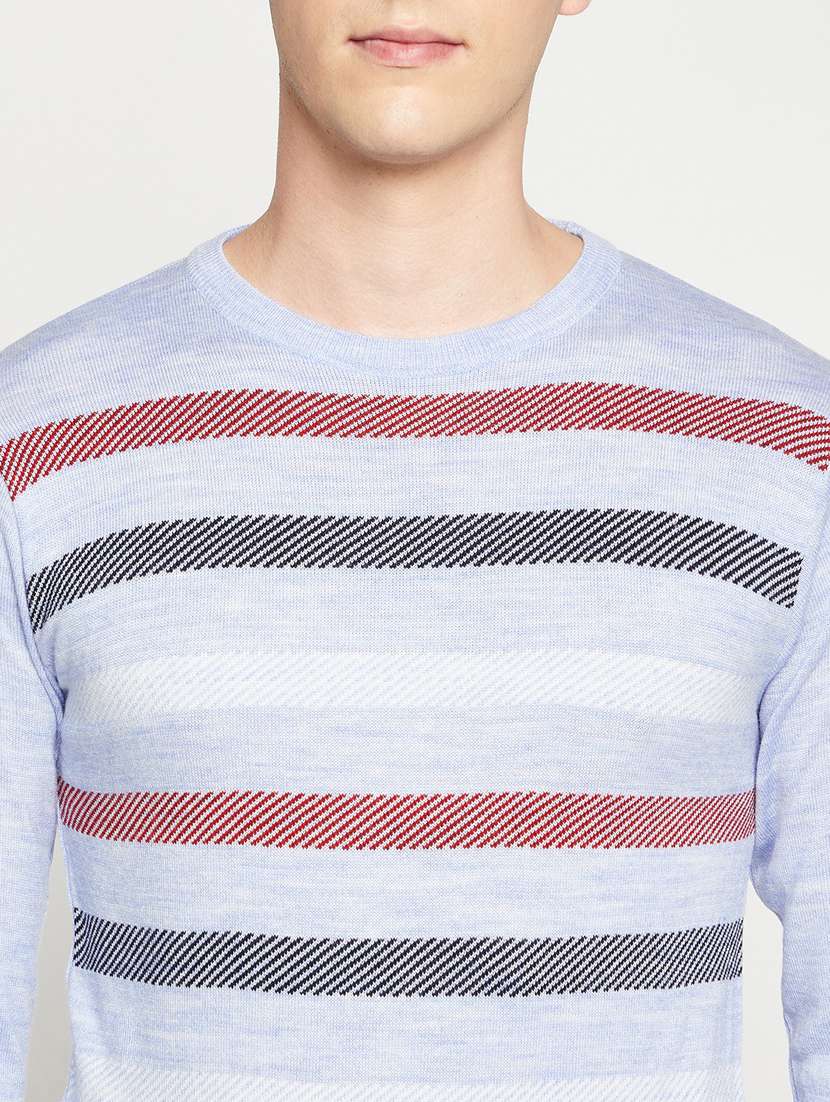 maroon self designed pullover - 18522567 -  Standard Image - 5