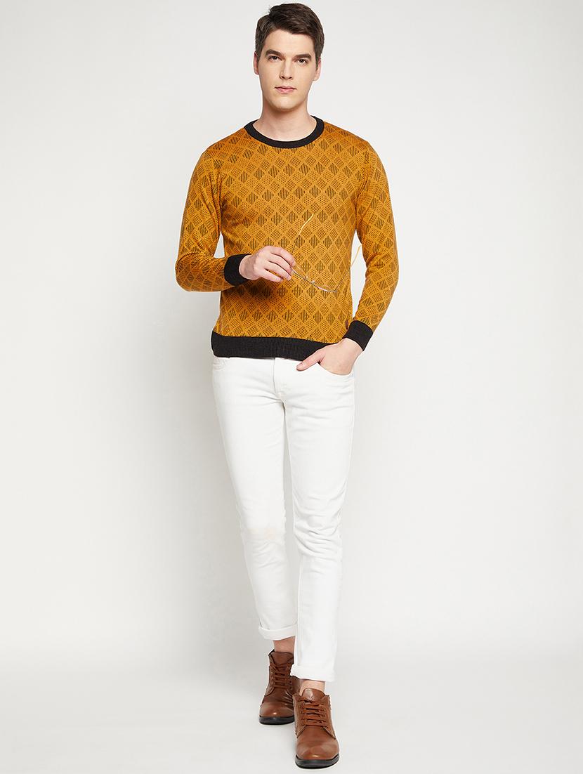 yellow geometric pullover - 18522575 - Standard Image - 3