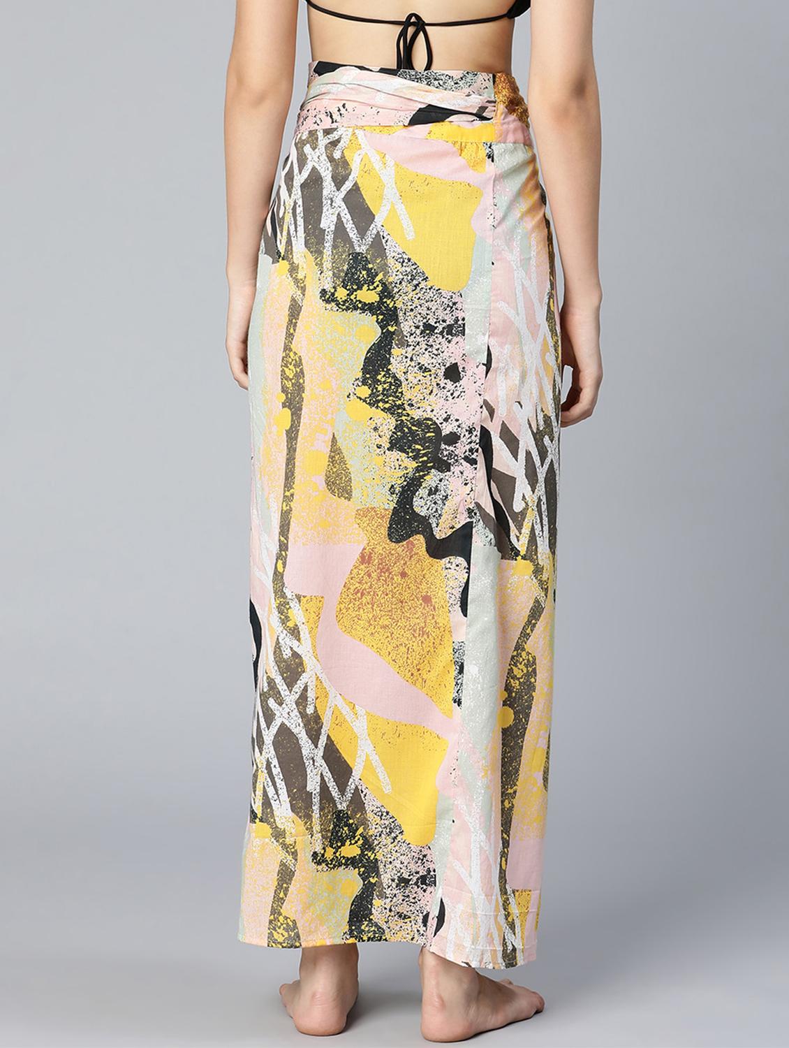 tie front abstract coverup - 18523593 - Standard Image - 3