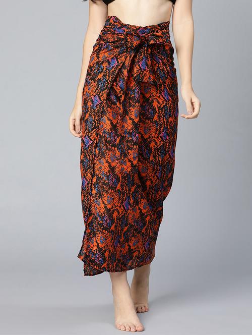 tie front abstract coverup - 18523594 - Standard Image - 0