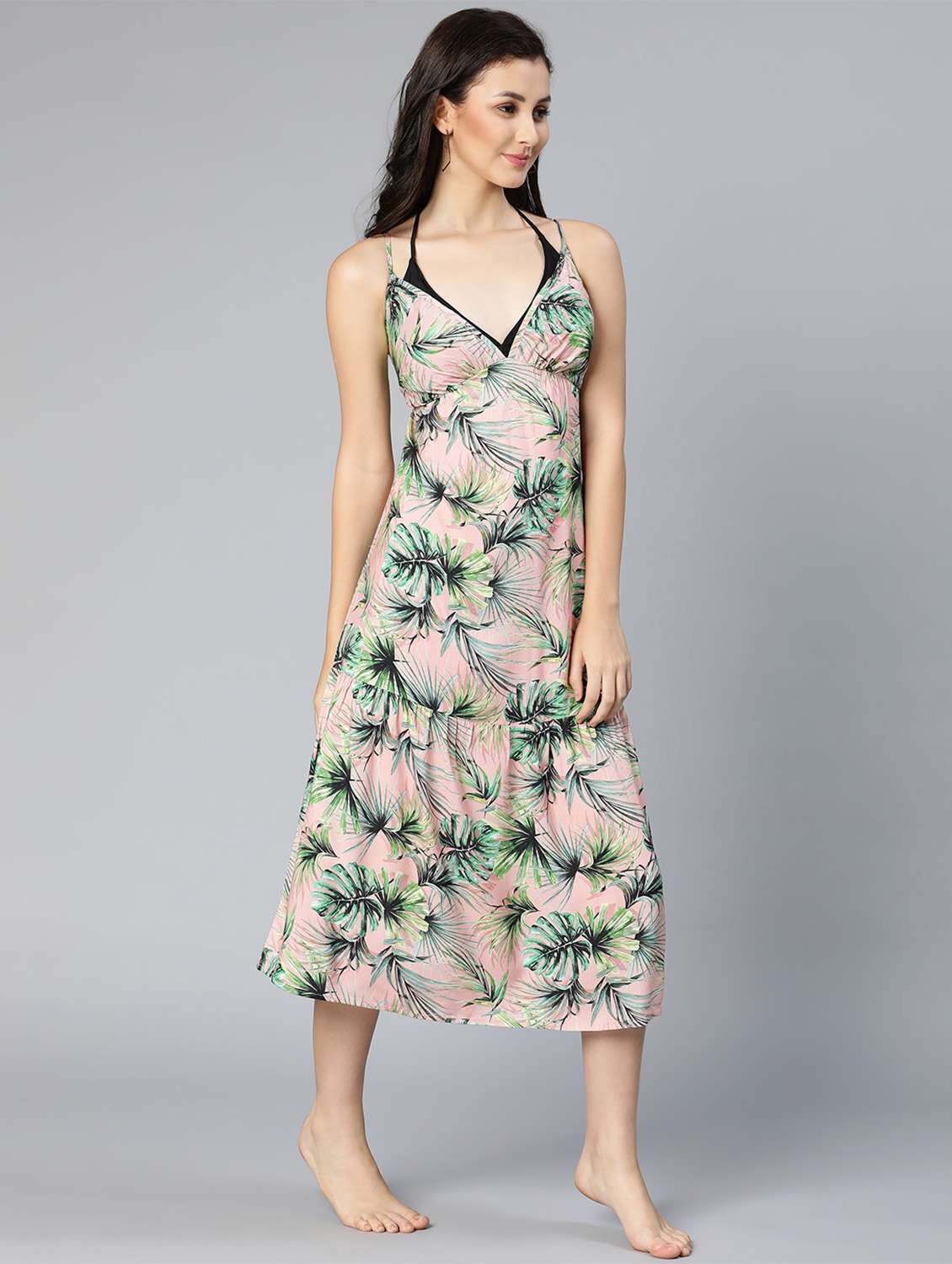 women's fit & flare checks dress - 18523629 -  Standard Image - 3