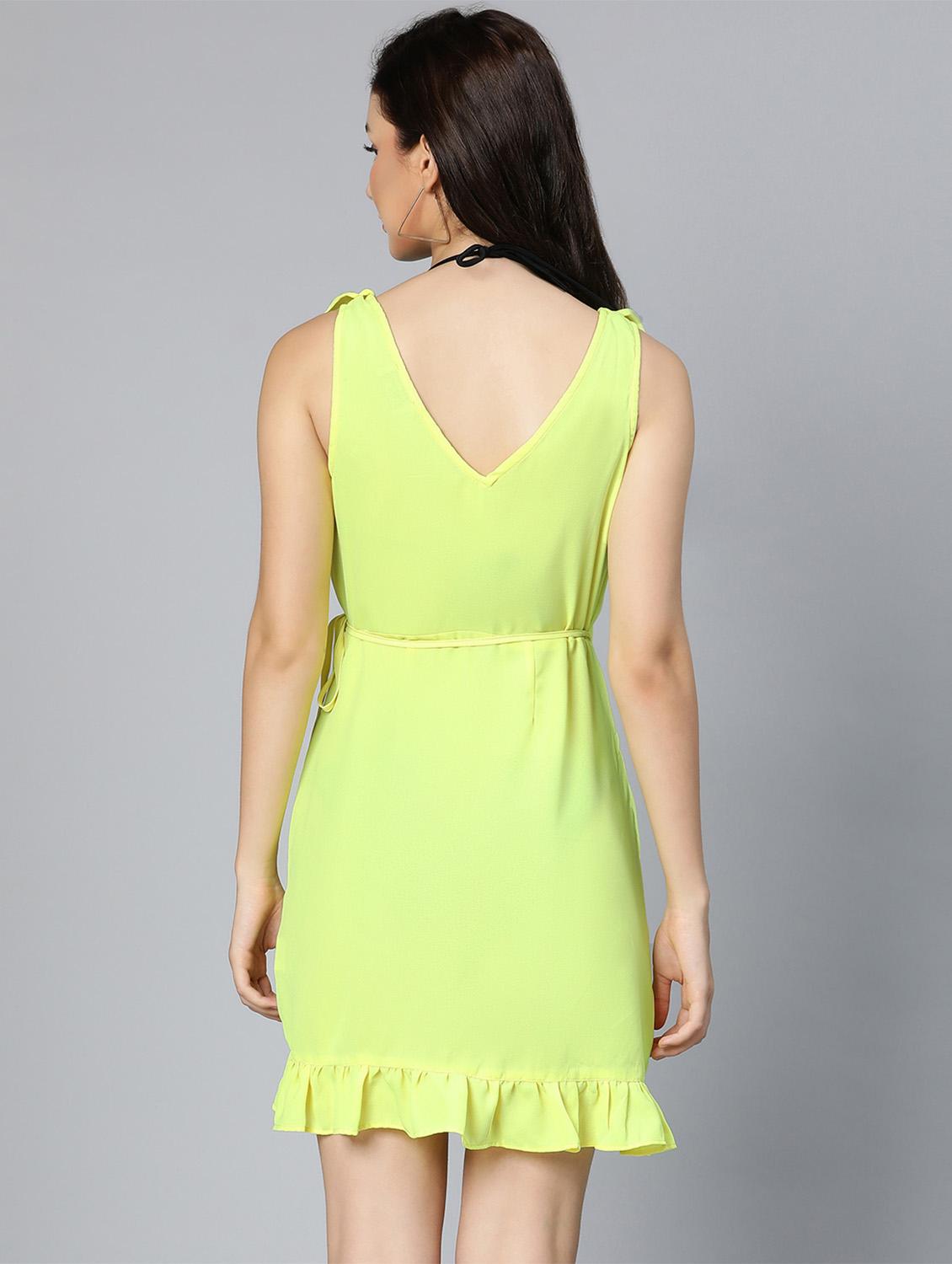 women's ruffle solid dress - 18523641 - Standard Image - 3