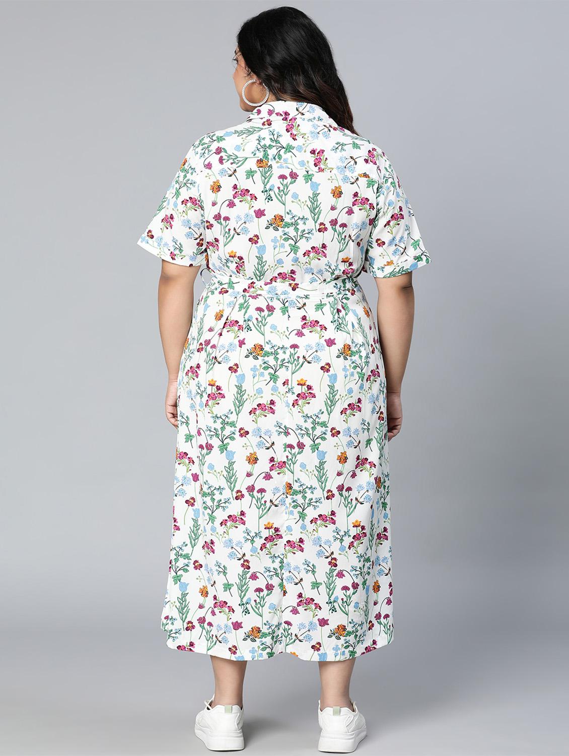 women's shirt floral dress - 18523645 - Standard Image - 5