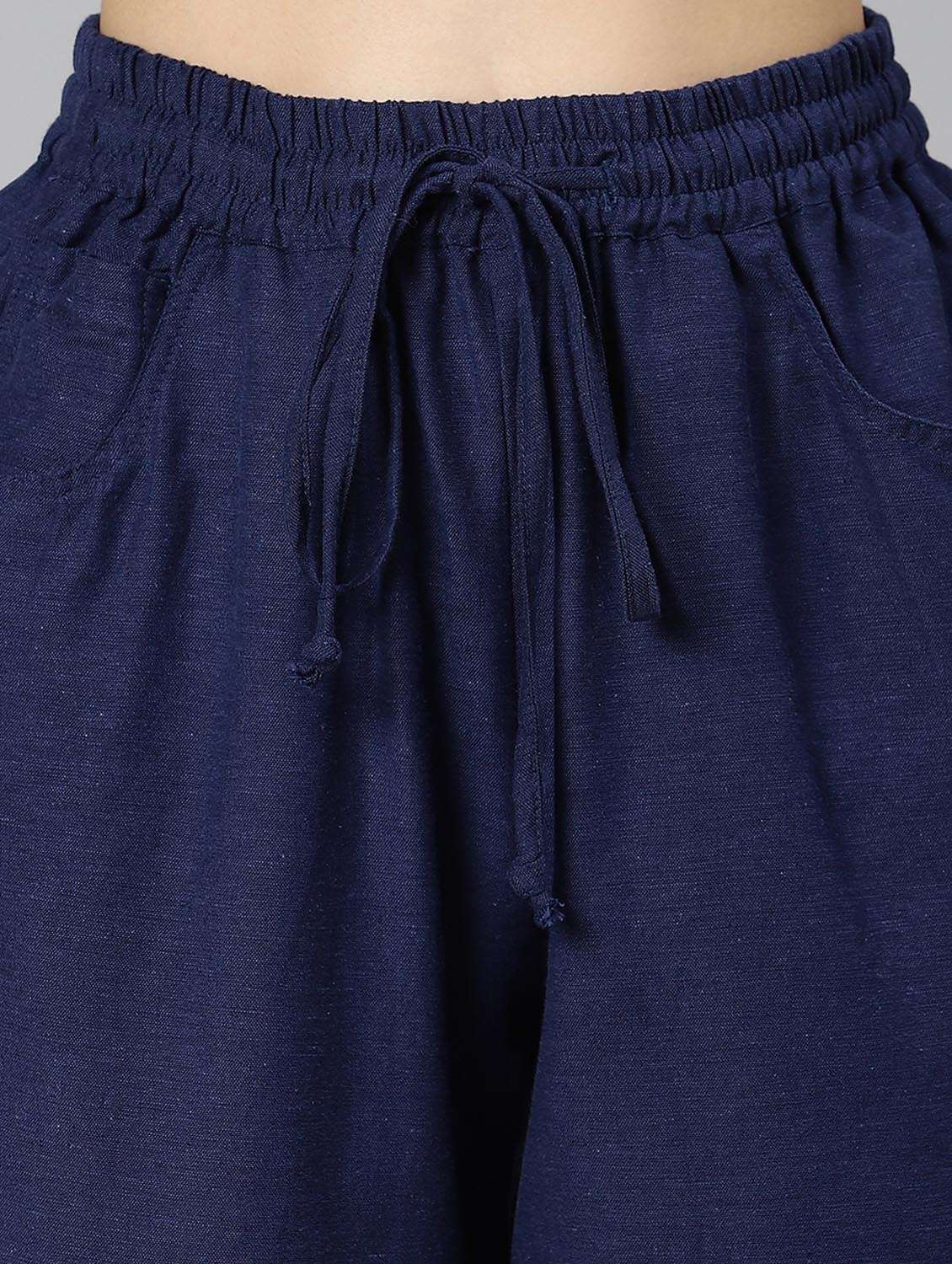 navy blue solid jogger - 18523656 -  Standard Image - 5