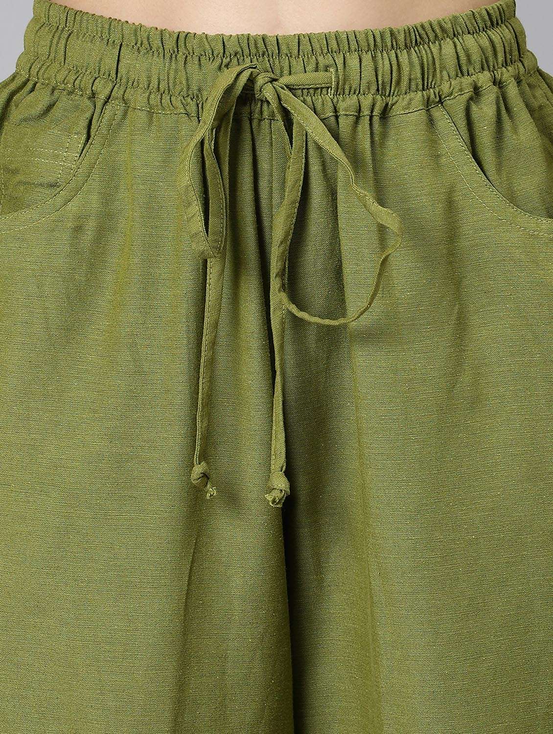 olive women mid rise solid jogger - 18523657 -  Standard Image - 5