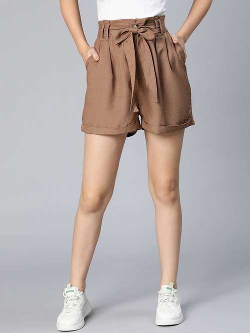 tie front solid tailored short - 18523670 -  Standard Image - 0