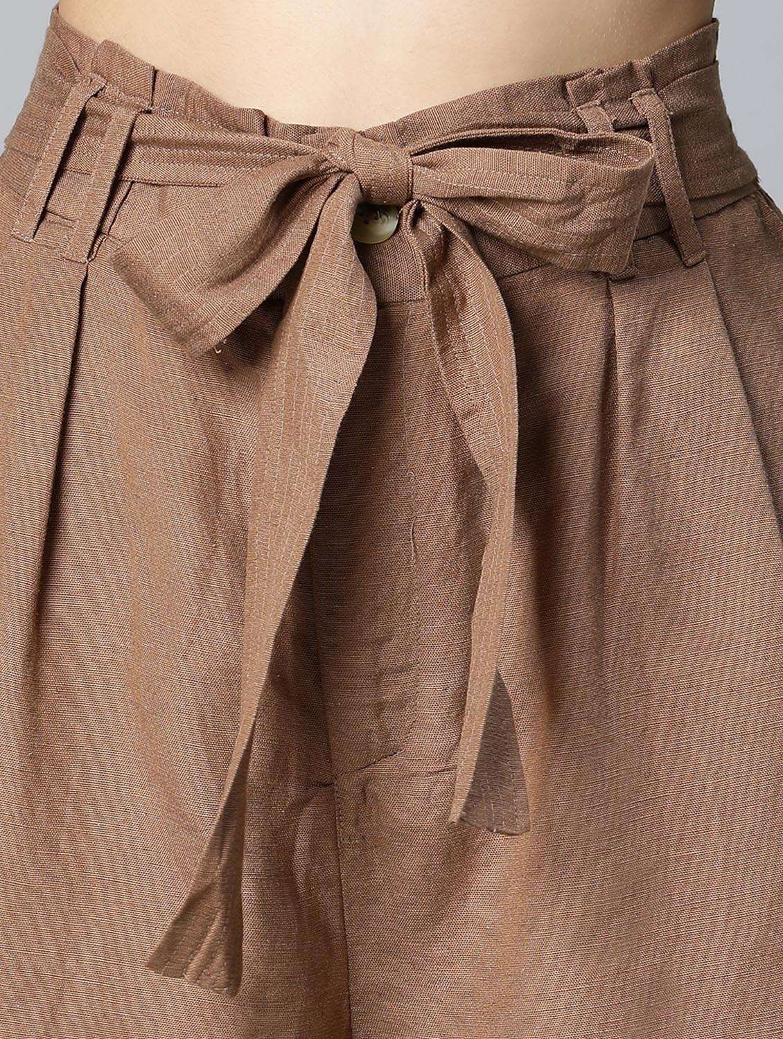 tie front solid tailored short - 18523670 - Standard Image - 5