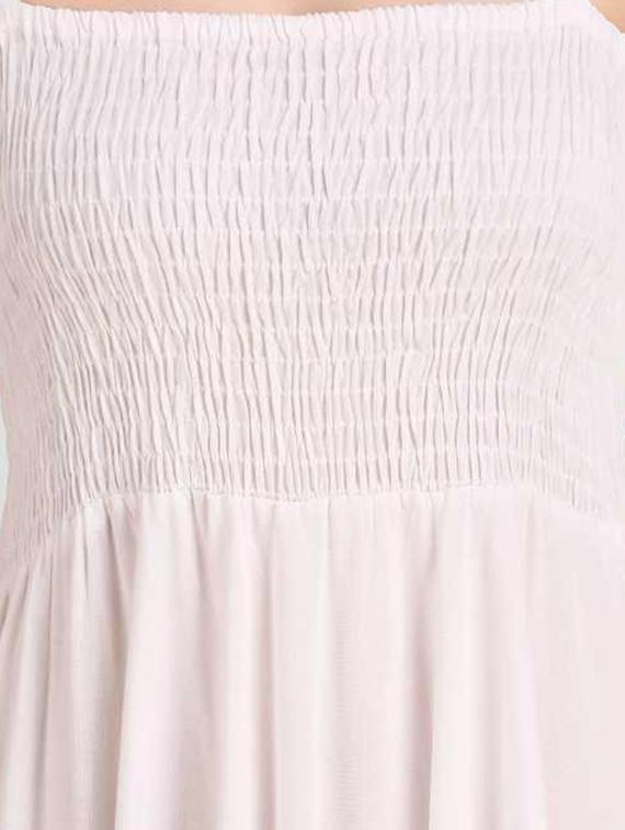 smocked detailed solid maxi dress - 18523847 - Standard Image - 3