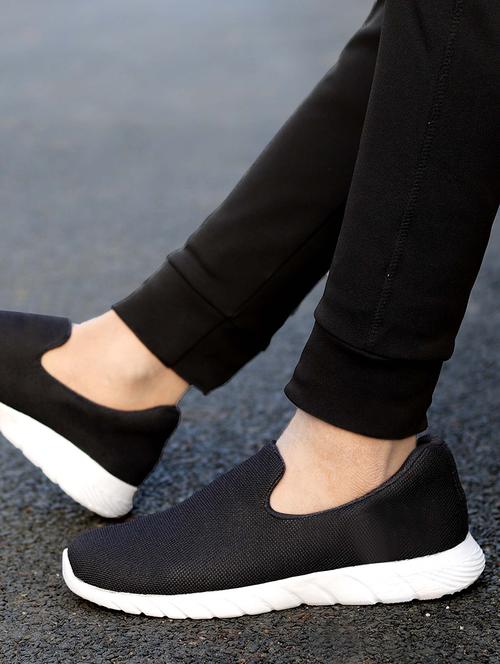 mens black slip on sport shoe - 18524114 -  Standard Image - 0