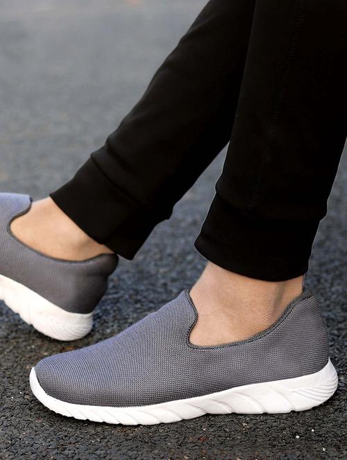 mens grey slip on sport shoe - 18524116 -  Standard Image - 0