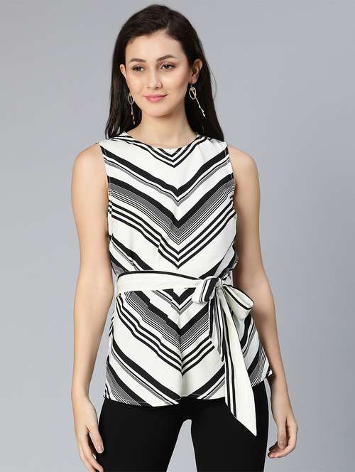 women's a line round neck top - 18524598 - Standard Image - 0