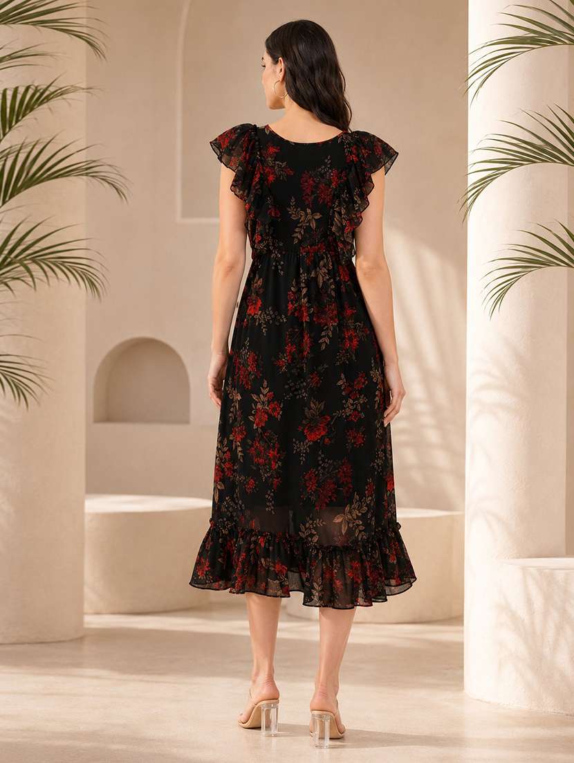 women's tiered dress floral dress - 18527323 -  Standard Image - 3
