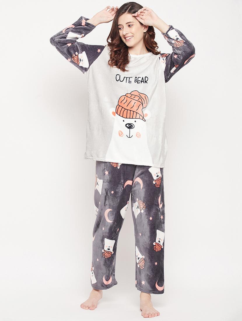 quirky printed top and pyjama nightwear set - 18528975 - Zoom Image - 0