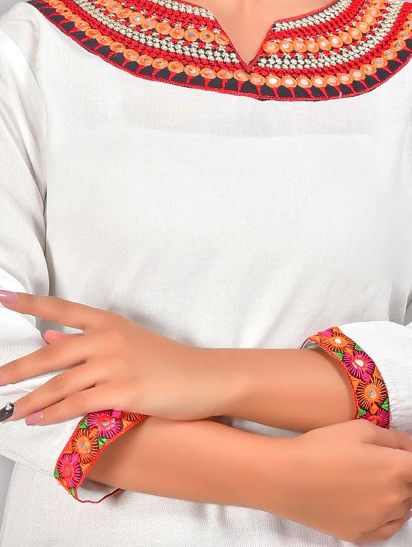 women's straight kurta - 18529019 -  Standard Image - 3