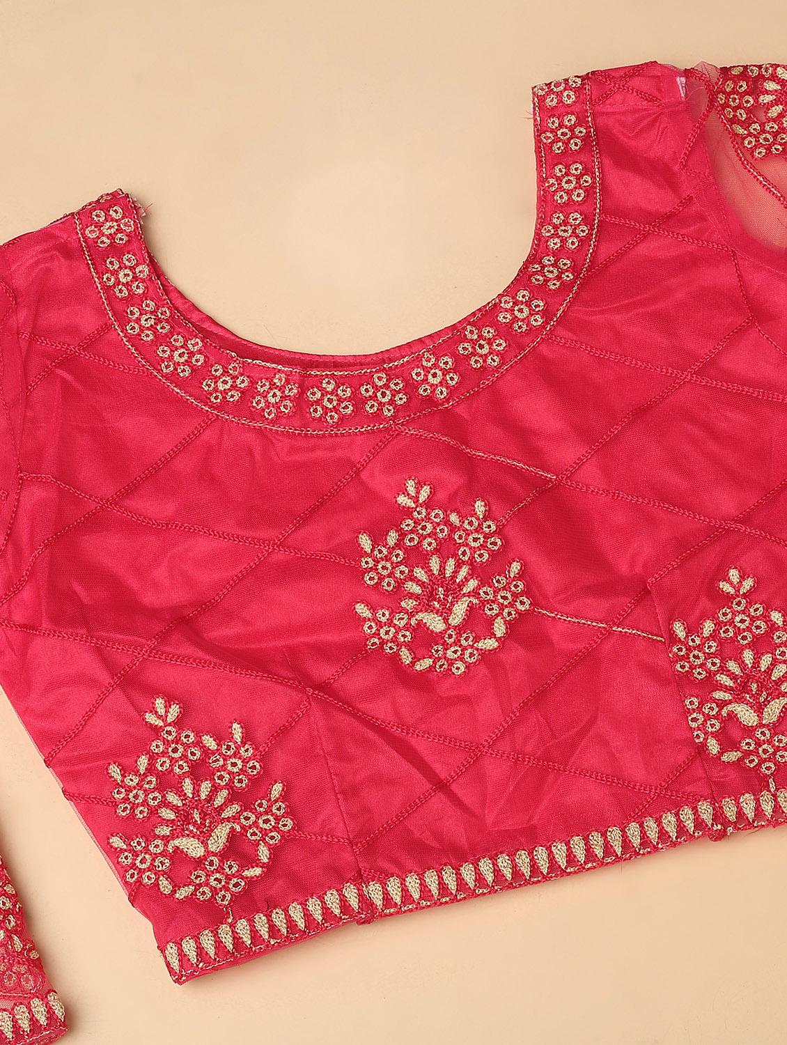 embroidered semi-stitched lehenga choli with dupatta - 18529266 - Standard Image - 3