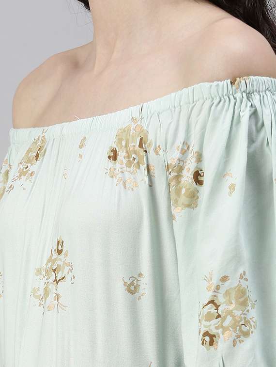 women printed off shoulder dress - 18530367 -  Standard Image - 3