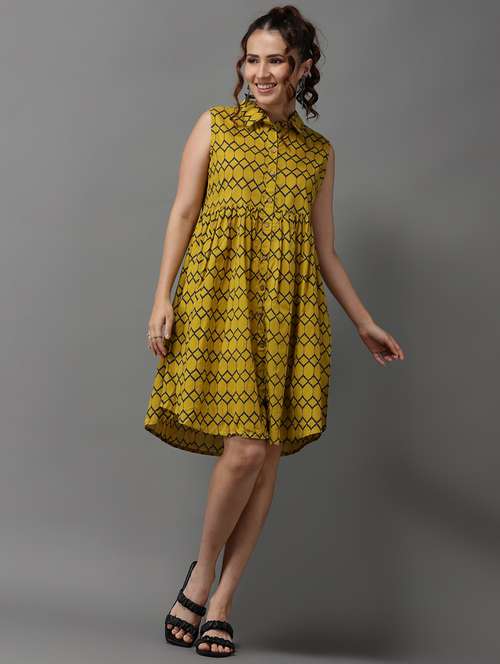 women's shirt geometric dress - 18530386 -  Standard Image - 0