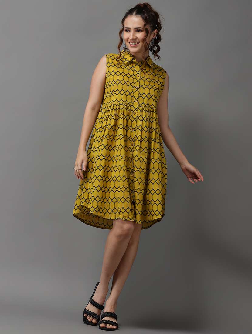women's shirt geometric dress - 18530386 -  Zoom Image - 0