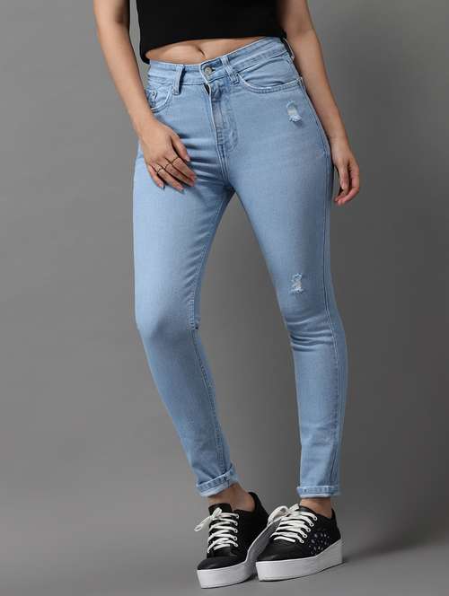 women's distress slim fit jeans - 18531065 -  Standard Image - 0