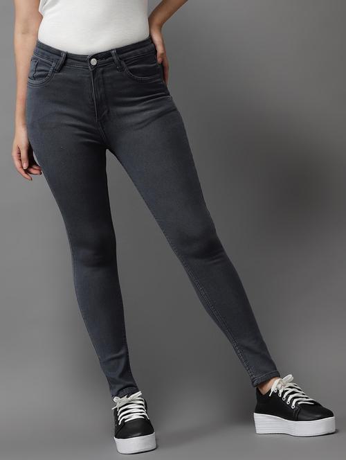 solid high rise denim jeans  - 18531069 -  Standard Image - 0