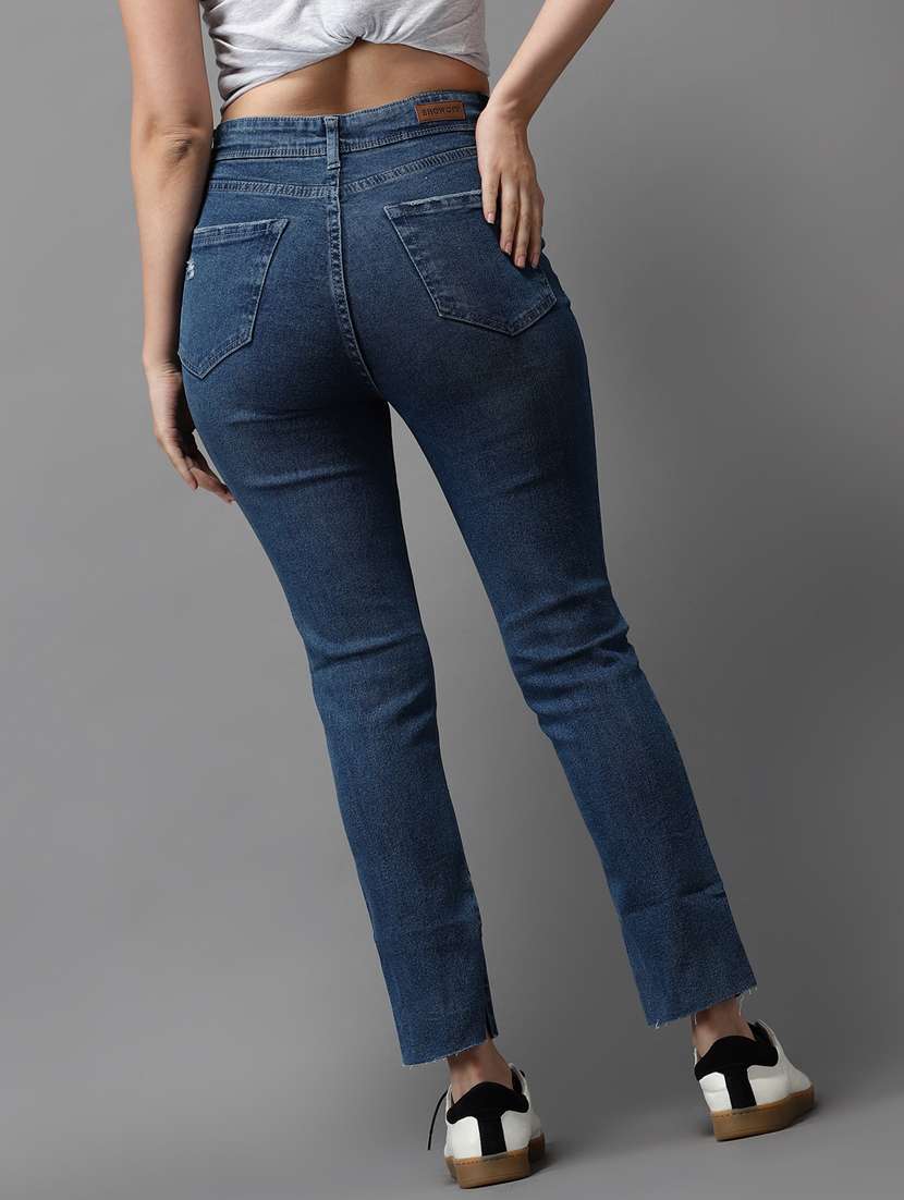 women's distress slim fit jeans - 18531072 -  Standard Image - 3