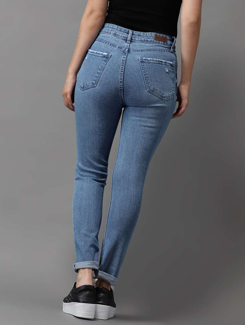 women's distress slim fit jeans - 18531077 -  Standard Image - 3