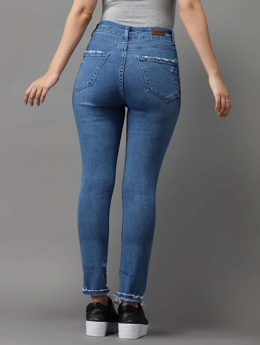 women's distress slim fit jeans - 18531082 -  Standard Image - 3