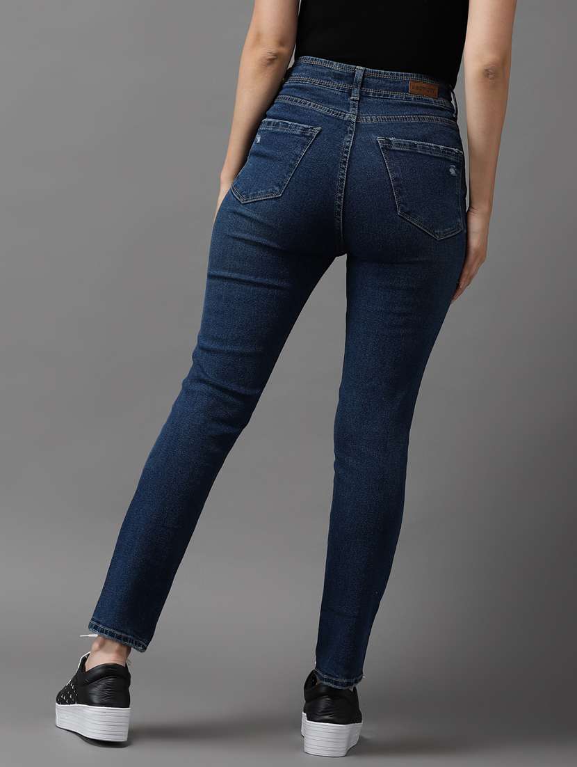 women's distress slim fit jeans - 18531083 -  Standard Image - 3