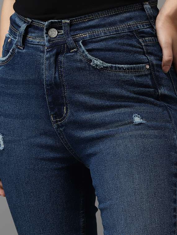 women's distress slim fit jeans - 18531083 -  Standard Image - 5