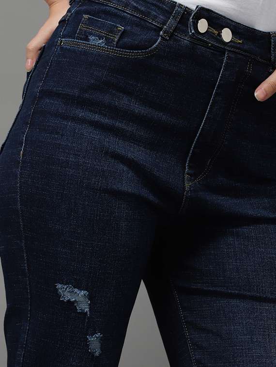 women's distress slim fit jeans - 18531089 -  Standard Image - 5