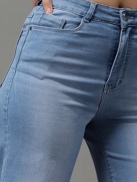 women's plain straight fit jeans - 18531090 -  Standard Image - 5