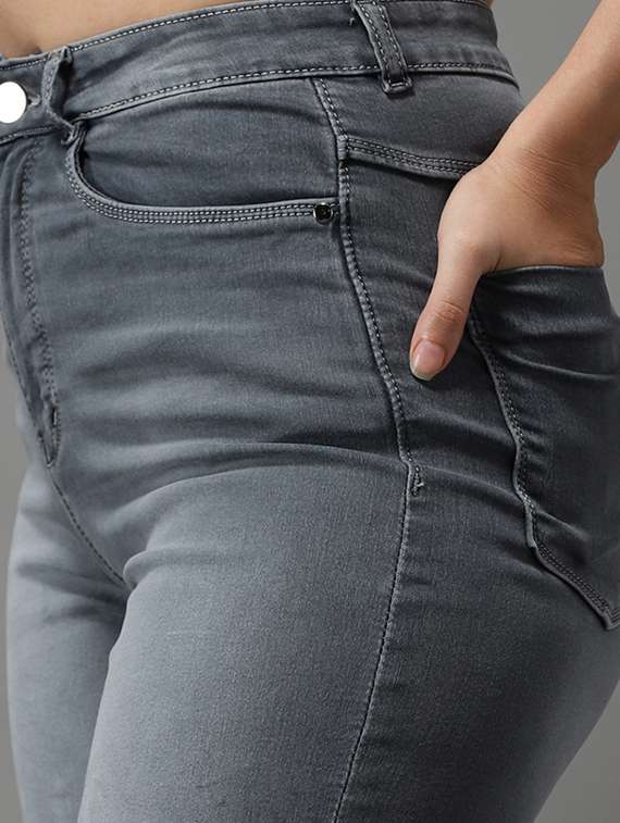 women's plain straight fit jeans - 18531091 -  Standard Image - 5